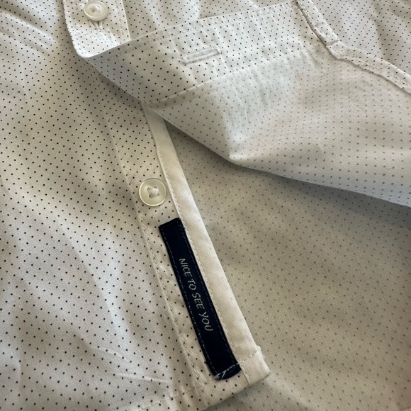 Men’s Haupt Germany regular Fit Button shirt sz L 16 1/2 Blue polka dot print - Picture 5 of 5